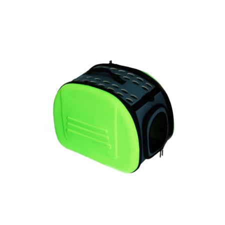 Pisici - Geanta pentru transport animale mici si medii, material moale si confortabil,pliabil, verde neon, Doty