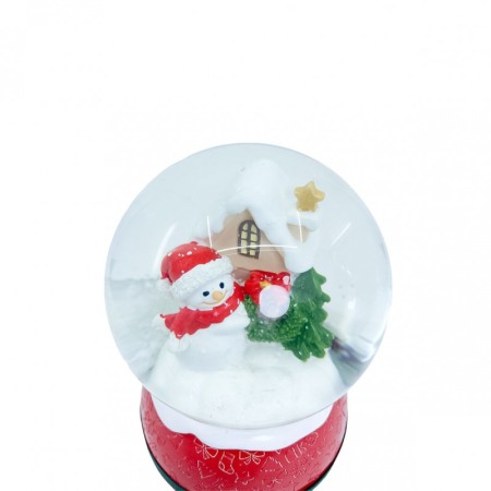 Glob decorativ de zapada Snowman's House, efecte sonore, 16x10 cm , multicolor [5]