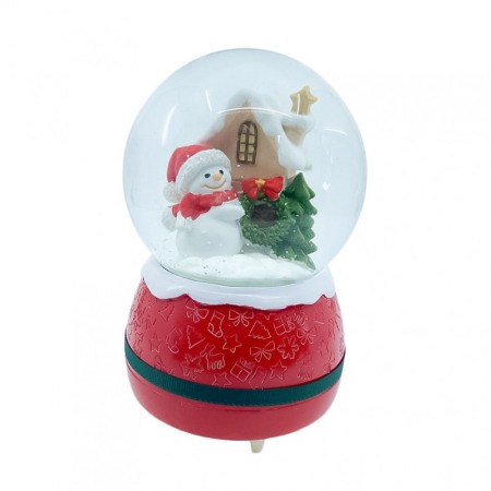 Glob decorativ de zapada Snowman's House, efecte sonore, 16x10 cm , multicolor [3]