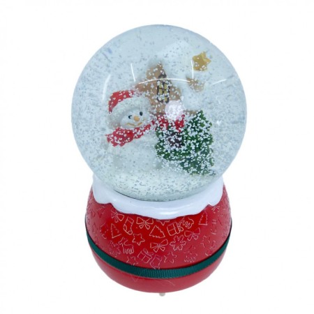 Glob decorativ de zapada Snowman's House, efecte sonore, 16x10 cm , multicolor [1]