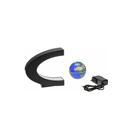 Glob pamantesc Blue Earth, magnetic si plutitor, se roteste, iluminare LED, 18 x 18 cm, negru/albastru [3]