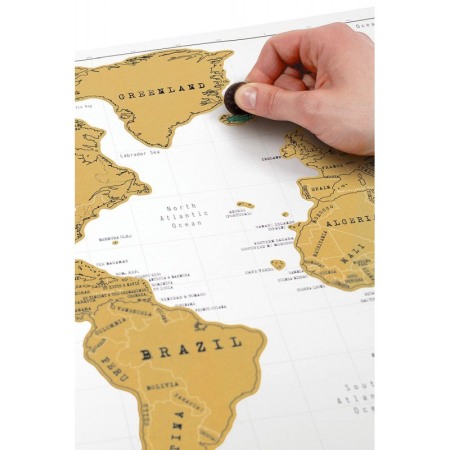 CADOURI SI SETURI - Harta lumii razuibila Travel the World,  88 x 55 cm, multicolora, carton plastificat