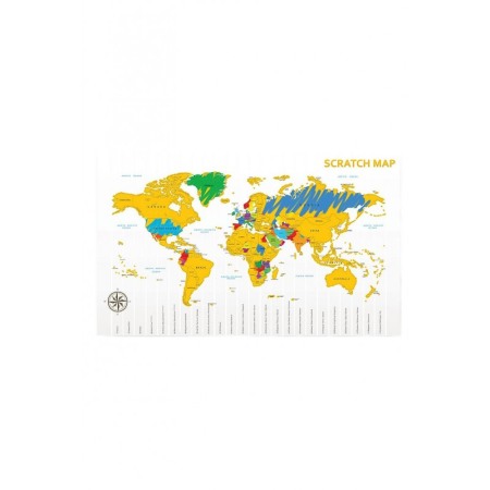Harta lumii razuibila Travel the World,  88 x 55 cm, multicolora, carton plastificat [1]