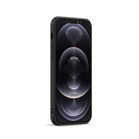 Husa compatibila cu iPhone 13 Pro din silicon, captusita cu microfibra, design modern, negru, marime 6.1 inch [4]