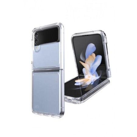 SMARTPHONE & ACCESORII - Husa compatibila cu Samsung Z FLip 4, crystal clear, anti soc, protectie dubla, transparent