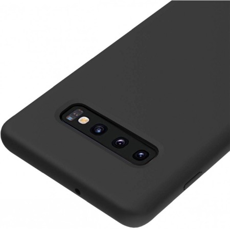 Husa Luxury pentru Samsung  S10P Negru Slim, Liquid Silicone Galaxy S10 PLUS [3]