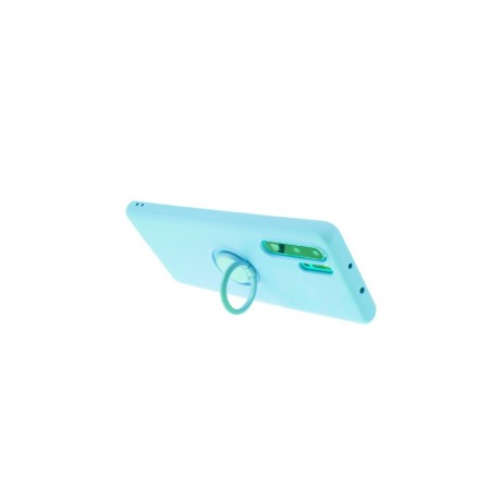 Husa pentru  Huawei P30 Pro  , turcoaz, Suport tip Inel,captusita cu microfibra, Liquid Silicone [1]