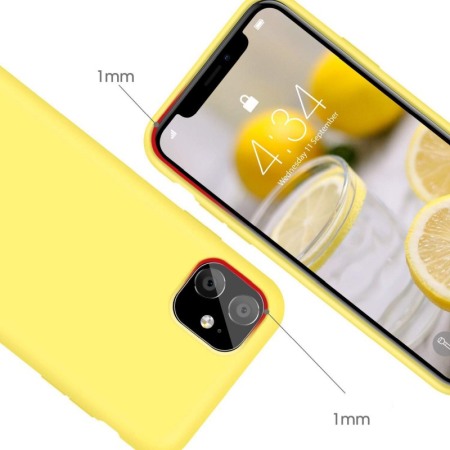 Husa pentru iPhone 11 Galben , Liquid Silicone marime de  6.1 inch Doty [2]