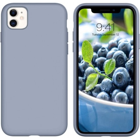 Husa pentru iPhone 11 Gri deschis , Liquid Silicone iPhone XI marime de  6.1 inch Doty [5]