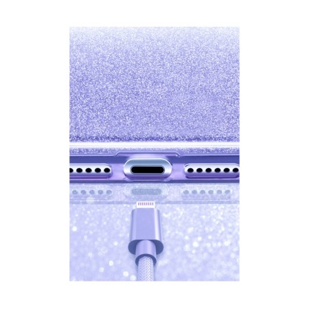 Husa pentru iPhone 11, marime de 6.1 ,Bling Sparklyn, cu Glitter, mov inchis [2]