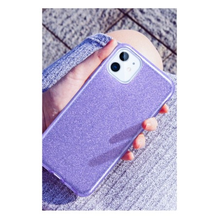 Husa pentru iPhone 11, marime de 6.1 ,Bling Sparklyn, cu Glitter, mov inchis [1]