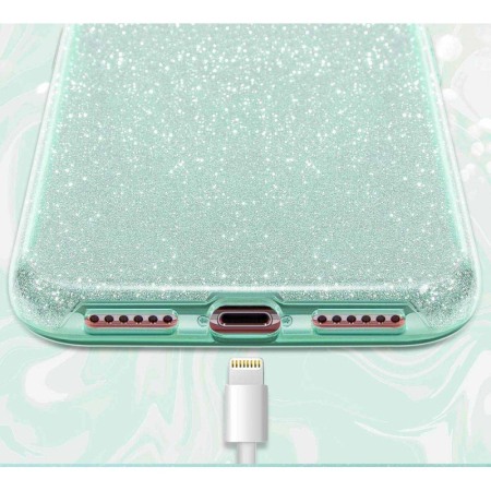 Husa pentru iPhone 11 pro  marime de 5.8,Bling Sparklyn, cu Glitter, Argintiu [3]