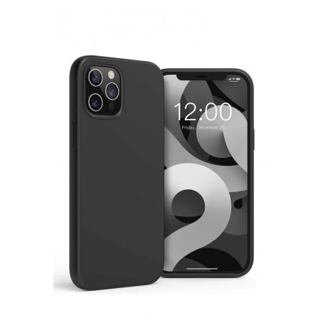 Husa pentru Iphone 12 Max, Liquid Silicone, negru, marime 6.1 inch,Doty [4]