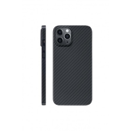 Husa pentru Iphone 12 Max, negru, Liquid Silicone, design modern tip carbon, marime 6.1 inch,Doty [11]