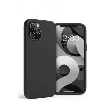 Husa pentru Iphone 12 Mini, Liquid Silicone, negru, marime 5.4 inch,Doty [4]