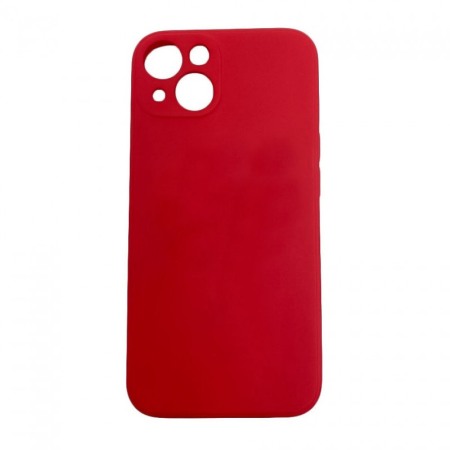 Husa pentru iPhone 13 din silicon, captusita cu microfibra, design modern, marime 6.1 inch, rosu [2]