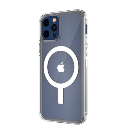 Husa pentru iPhone 13 Pro CrystalMag, compatibila incarcatoarelor Qi si accesorilor MagSafe , 6.1 inch, transparenta [6]