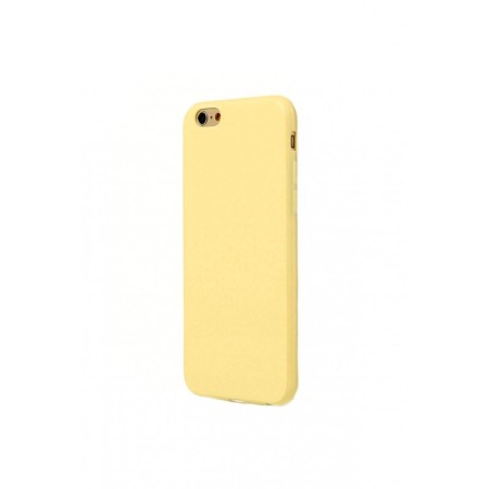 Husa pentru iPhone 8,galben, captusita cu microfibra, Liquid Silicone [1]