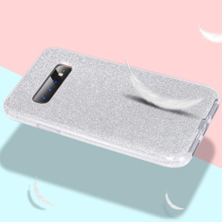 Husa pentru Samsung Galaxy S10E  ,Bling Sparklyn, cu Glitter, argintiu [2]
