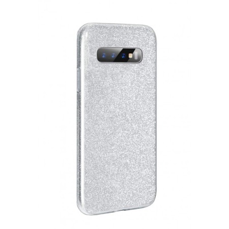 Husa pentru Samsung Galaxy S10E  ,Bling Sparklyn, cu Glitter, argintiu [0]