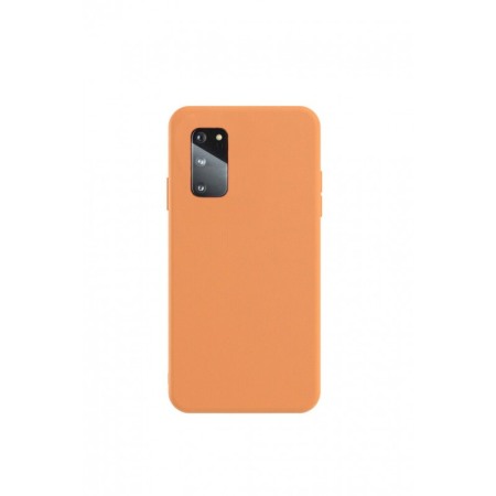 SMARTPHONE & ACCESORII - Husa pentru Samsung Galaxy S20 , portocaliu inchis, Liquid Silicone,captusita cu microfibra,marime 6.2 inch,Doty