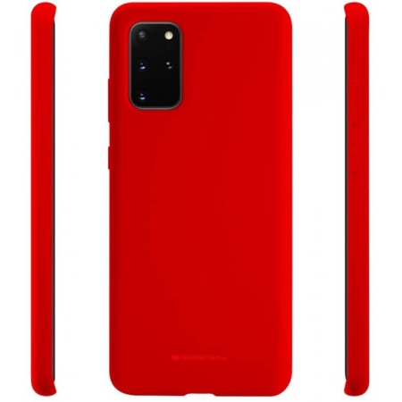 Husa pentru Samsung Galaxy S20 , rosu, Liquid Silicone,captusita cu microfibra,  marime 6.2 inch,Doty [3]
