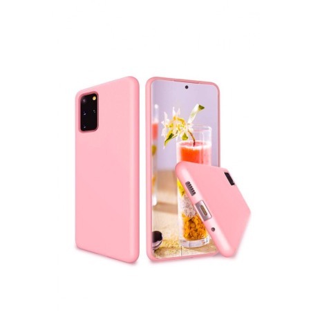 Husa pentru Samsung Galaxy S20 , roz deschis, Liquid Silicone,captusita cu microfibra,marime 6.2 inch,Doty [3]