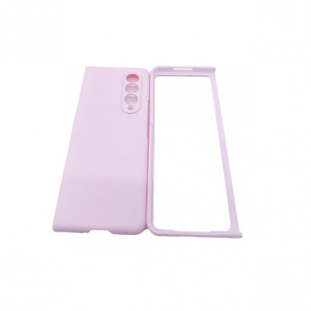 Husa SlimFold pentru Samsung Galaxy Z Fold 3, decupaje precise, material dur, roz deschis [3]