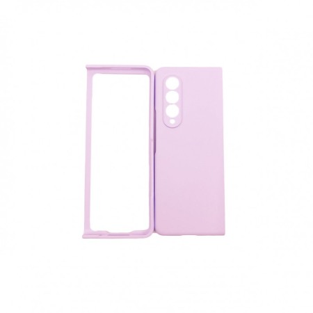 Husa SlimFold pentru Samsung Galaxy Z Fold 3, decupaje precise, material dur, roz deschis [0]