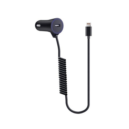 SMARTPHONE & ACCESORII - Incarcator Auto Oneplus Ca504 2.a Amperi Cu Cablu Lightning + Port Usb Negru