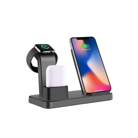Incarcator premium de birou 3 in 1,Fast Charger,wireless, suporta incarcarea a 3 dispozitive iPhone / Apple Watch / AirPods,desi [1]