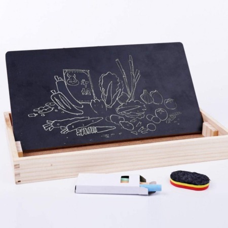 Jucarii & jocuri educative - Joc de activitati interactive , multifunctional de calcul,ceas si tabla de desenat, lemn , Doty