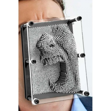 Jucarie 3D Metalic SculptArt, tip tablou, creativa, educativa , negru/argintiu, 12x12 cm [6]