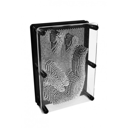 Jucarie 3D Metalic SculptArt, tip tablou, creativa, educativa , negru/argintiu, 12x12 cm [7]