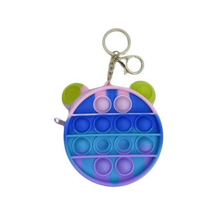Jucarii & jocuri - Jucarie antistres Bear Pop ,tip breloc pentru copii, carabina inclusa,interactiva,8 cm , multicolor
