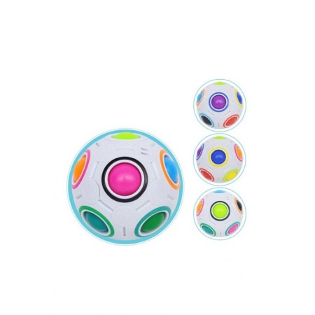 Jucarii hobby - Jucarie antistres Colorful Ball, tip puzzle , interactiv, elibereaza stresul, 7 cm, multicolor