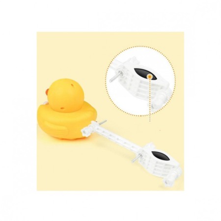 Jucarie automata de facut baloane Ride Duck, interactiva, pentru bicicleta, usor de montat, galben, 13x12 cm [3]