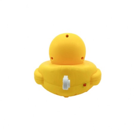 Jucarie automata de facut baloane Ride Duck, interactiva, pentru bicicleta, usor de montat, galben, 13x12 cm [2]