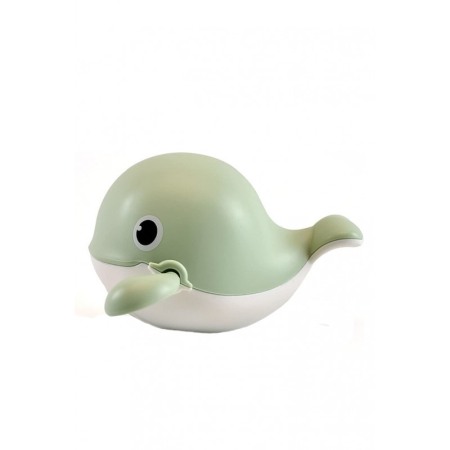 Jucarii & jocuri - Jucarie de baie distractiva LittleSwimmer, forma balena, nu necesita baterii, 11 cm, verde, Doty®️