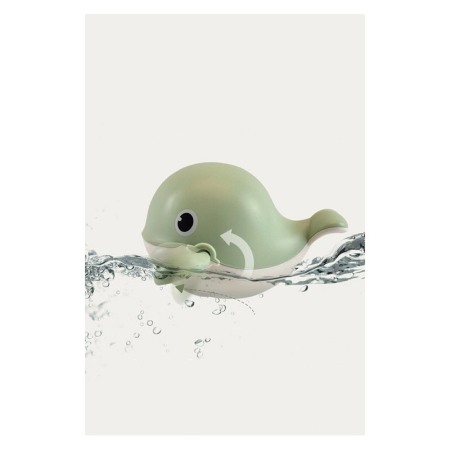 Jucarie de baie distractiva LittleSwimmer, forma balena, nu necesita baterii, 11 cm, verde, Doty®️ [1]