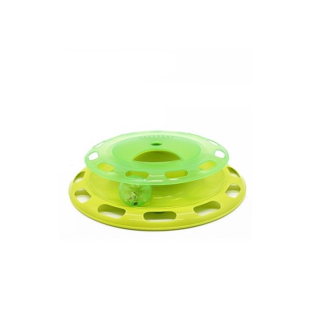 Jucarie rotativa tip turn cu doua nivele TurnTable Joy, cu bila cu clopotel, 25x6 cm, verde, Doty®️ [5]