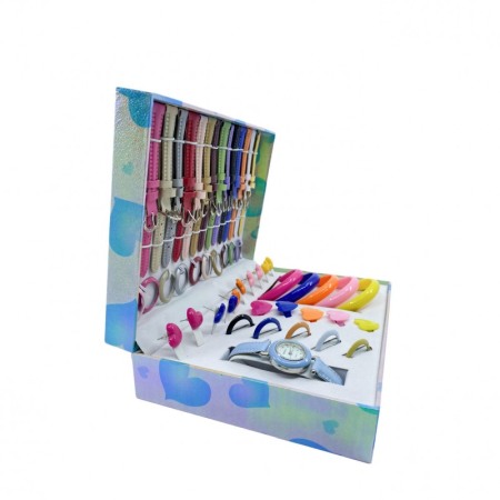 Kit de constructie ceasuri pentru copii DIY Fashion Jewelry, dezvolta creativitatea, 40+ piese incluse, multicolor [1]