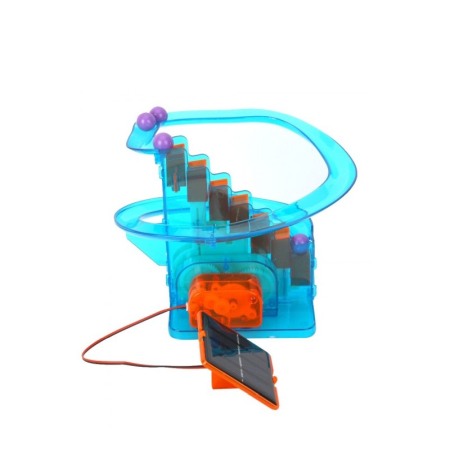 Kit DIY BuildRoller Doty®, jucarie solara, educativa, sustenabila, forma de roller coaster, multicolora [1]