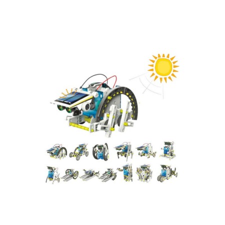 Kit robot educational 14 in 1 SolarBots, distractic, tehnic, instructiuni detaliate,190 componente, multicolor [2]