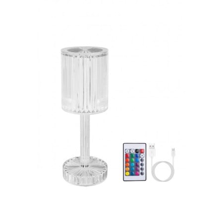 SMARTHOME - Lampa Multicolor Crystal Lamp, cu senzor tactil si telecomanda, USB inclus, 16 Culori, Doty®️