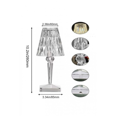 Lampa Precious Diamond Lamp, cu touch si telecomanda, reincarcabila, USB inclus, 16 Culori, Doty®️ [6]