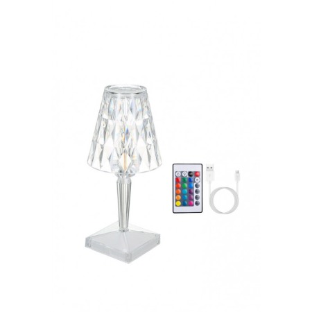 ILUMINAT & ELECTRICE - Lampa Precious Diamond Lamp, cu touch si telecomanda, reincarcabila, USB inclus, 16 Culori, Doty®️