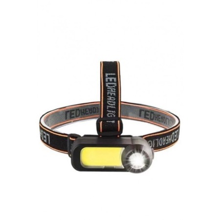 ILUMINAT & ELECTRICE - Lanterna de cap InLight, WH-1707 cu led XPE+COB, ajustabila 90 de grade, 2 moduri, USB inclus, negru, Doty®️