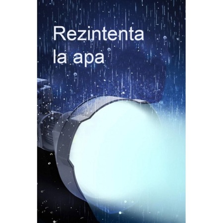 Lanterna LED FlashBolt Doty®, tip reflector cu trepied, 4 modalitati de lumina, 27x13 cm, rezistenta la apa, USB inclus, negru [5]