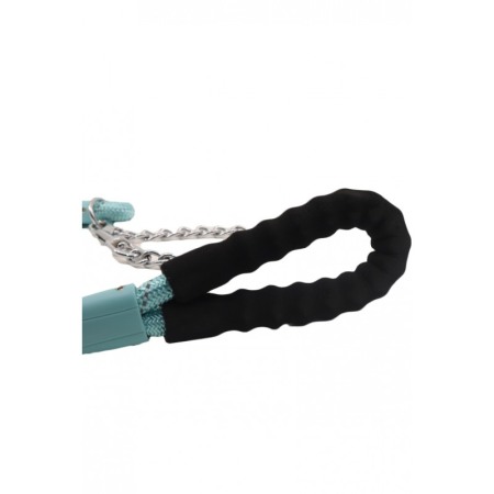 Lesa Akira pentru caini de talie mare , rezistenta, confortabila,maner cu burete,100 cm, albastru deschis [2]